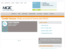 Tablet Screenshot of cu.mgic.com